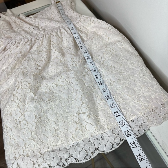 Talula Aritzia Women's Size 6 Debutante Off White Lace Mini Cocktail Dress Lined - Picture 10 of 16